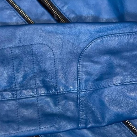 FOG CITY 100% leather moto jacket Large - Picture 2 of 3